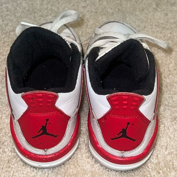JORDAN 4 RETRO “RED CEMENT” SNEAKERS 11TD - Picture 4 of 5